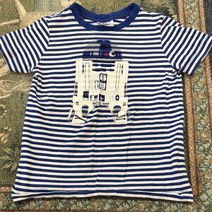 Hanna Andersson Star Wars Blue and White Striped Kids Tee